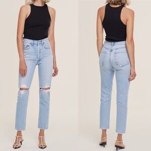 Agolde Riley High Rise Straight Crop Jeans Size 26